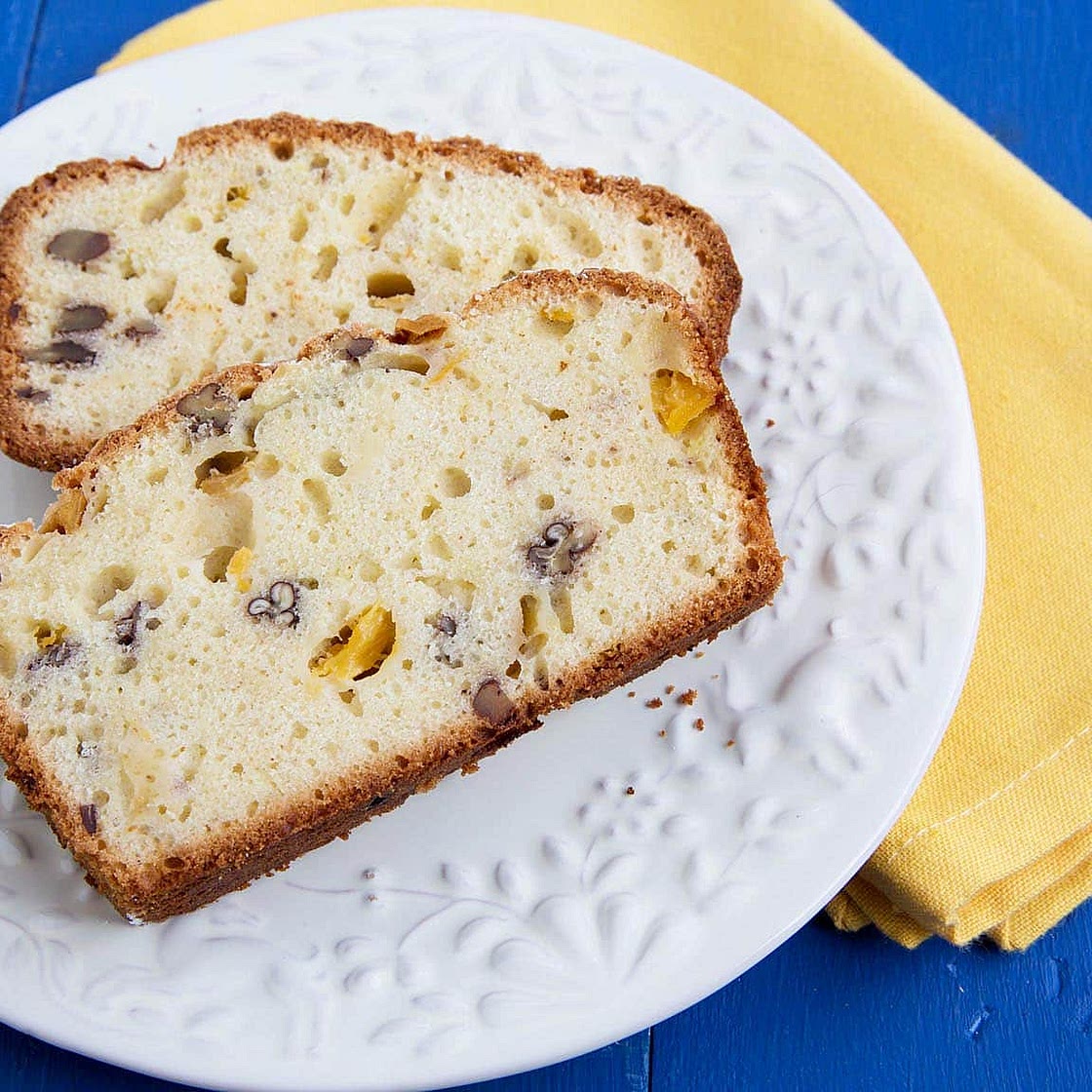 Peach Pecan Pound Cake
