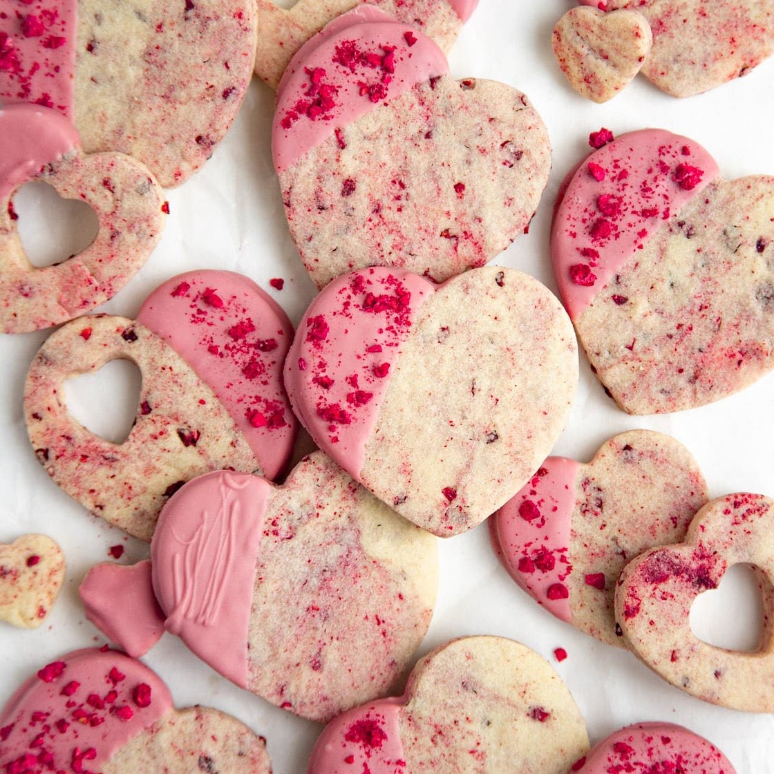 Raspberry Shortbread Cookies
