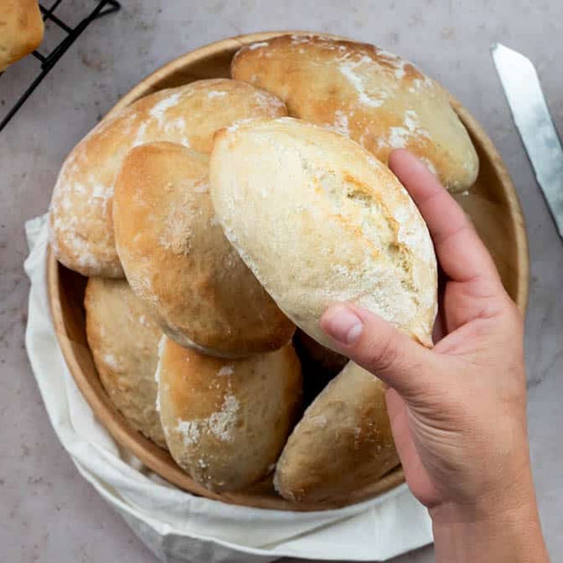 Nandos Style Portuguese Buns – Papo Seco Bread Rolls