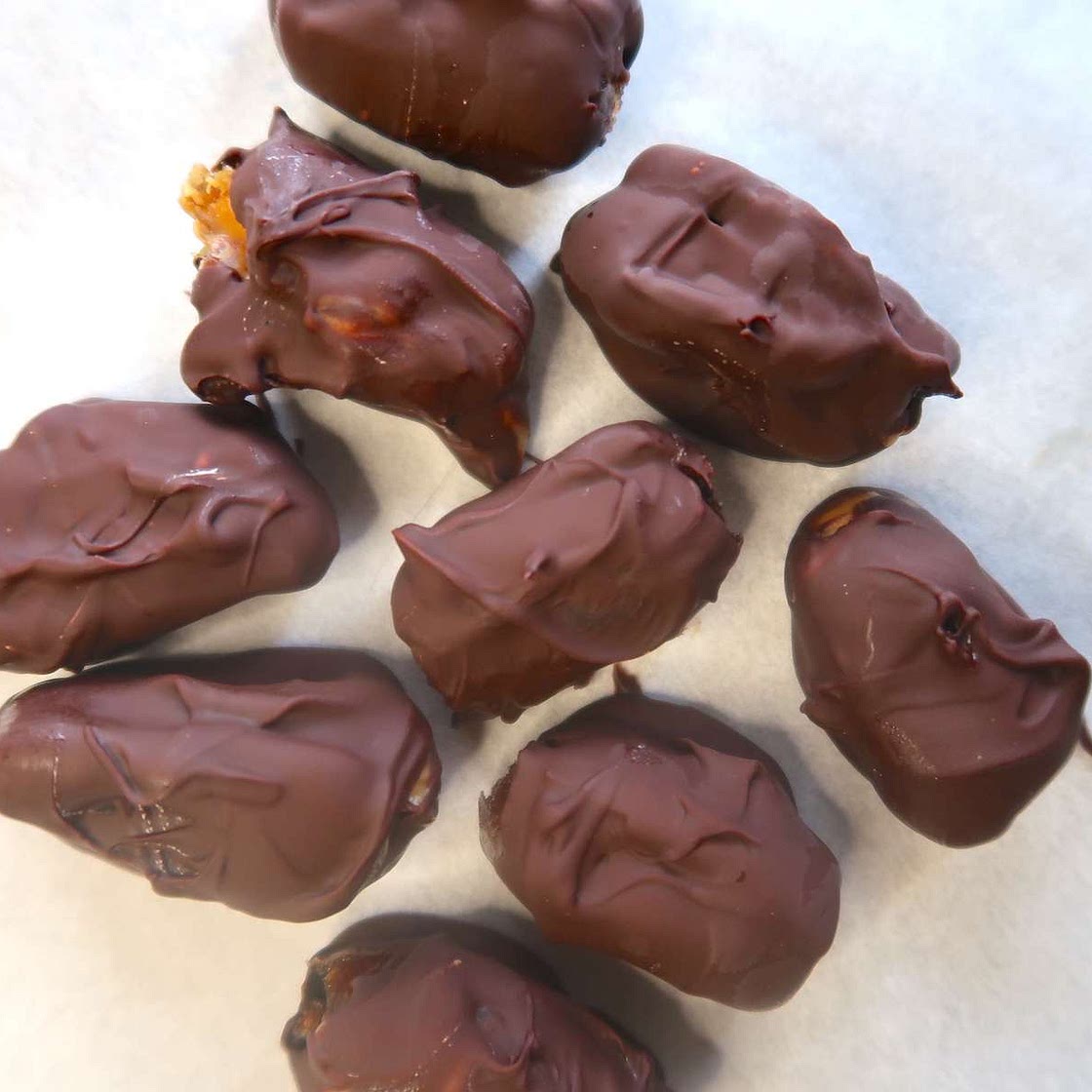 Almond Butter Stuffed Chocolate Covered Dates