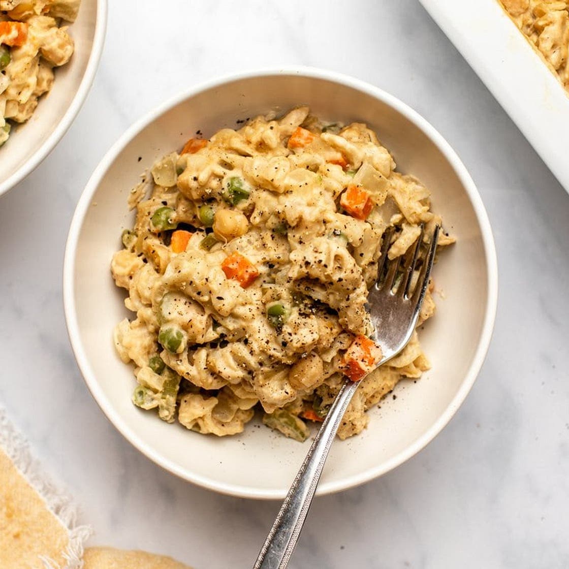 No-Boil Chickpea Noodle Casserole