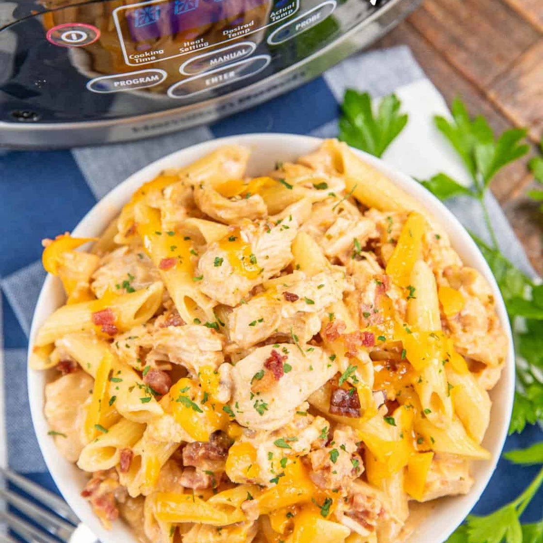 Crock Pot Crack Chicken Pasta