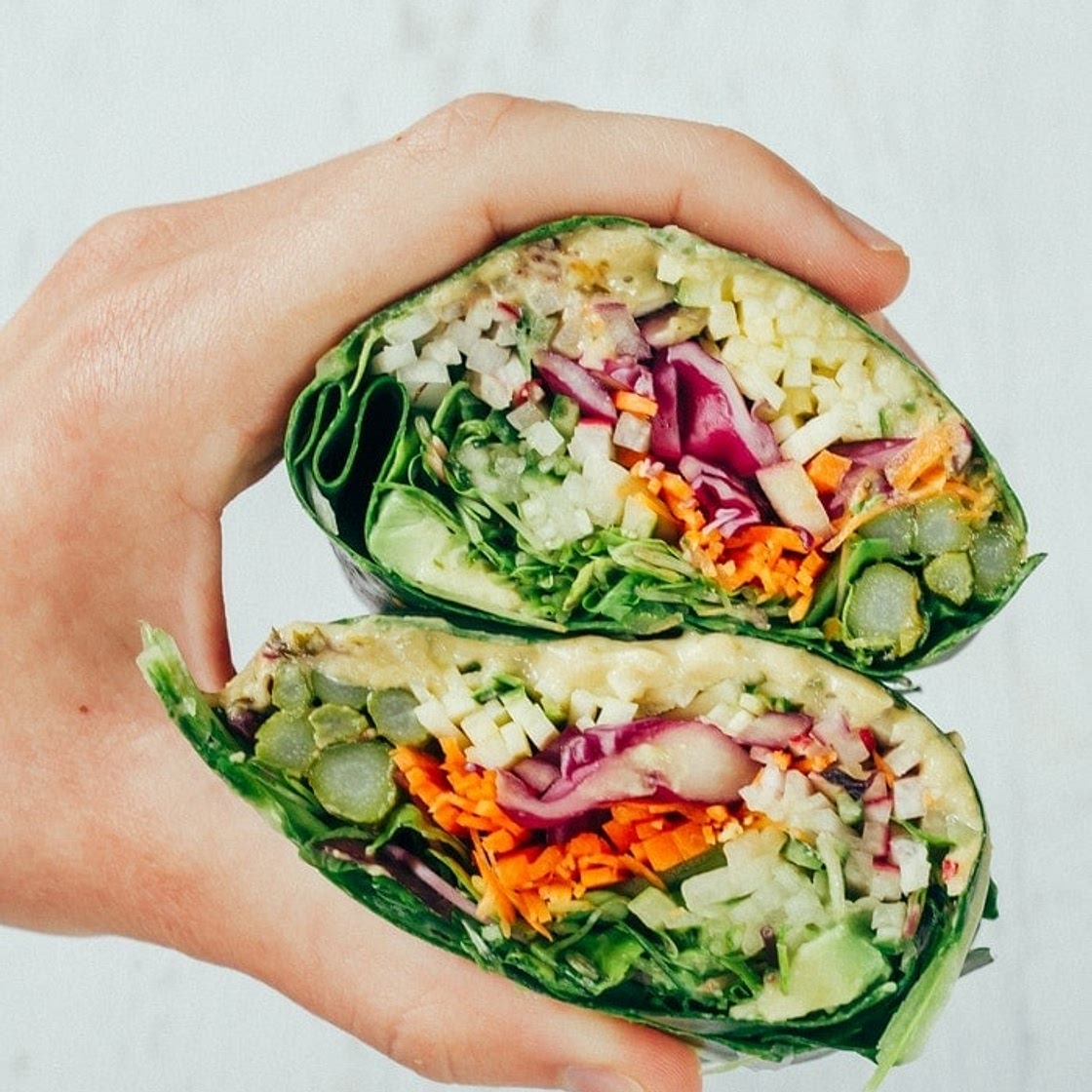 Hummus Collard Wraps