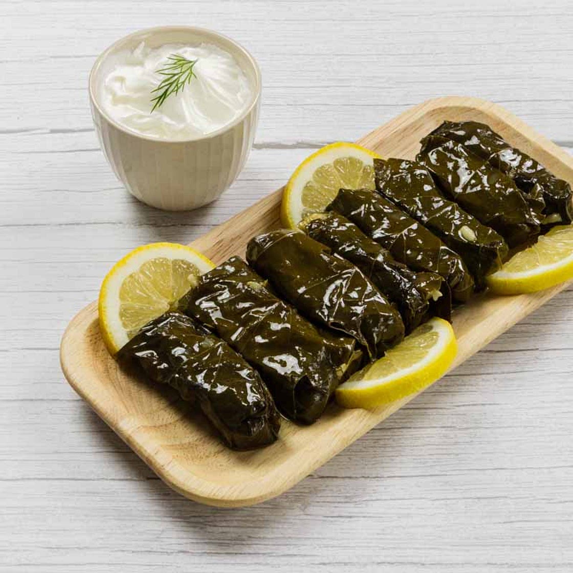 Dolmadakia Stuffed Vine Leaves with Rice