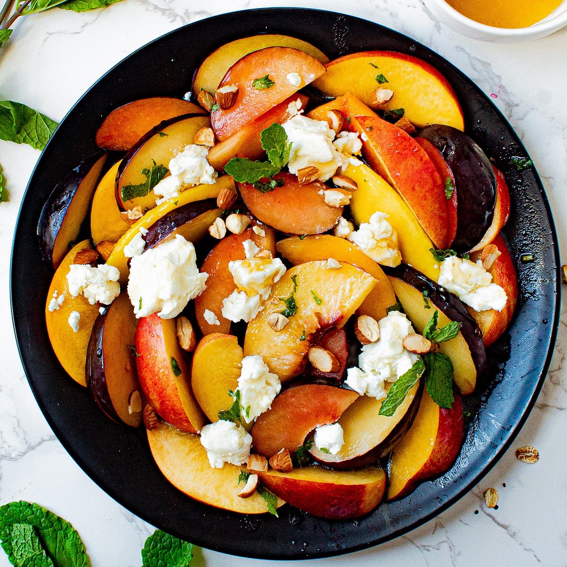 Stone Fruit Salad with Goat Cheese