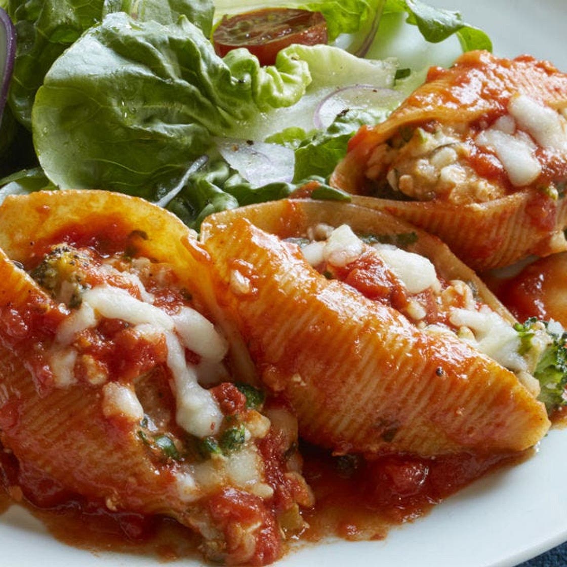Broccoli and Cheese Stuffed Shells