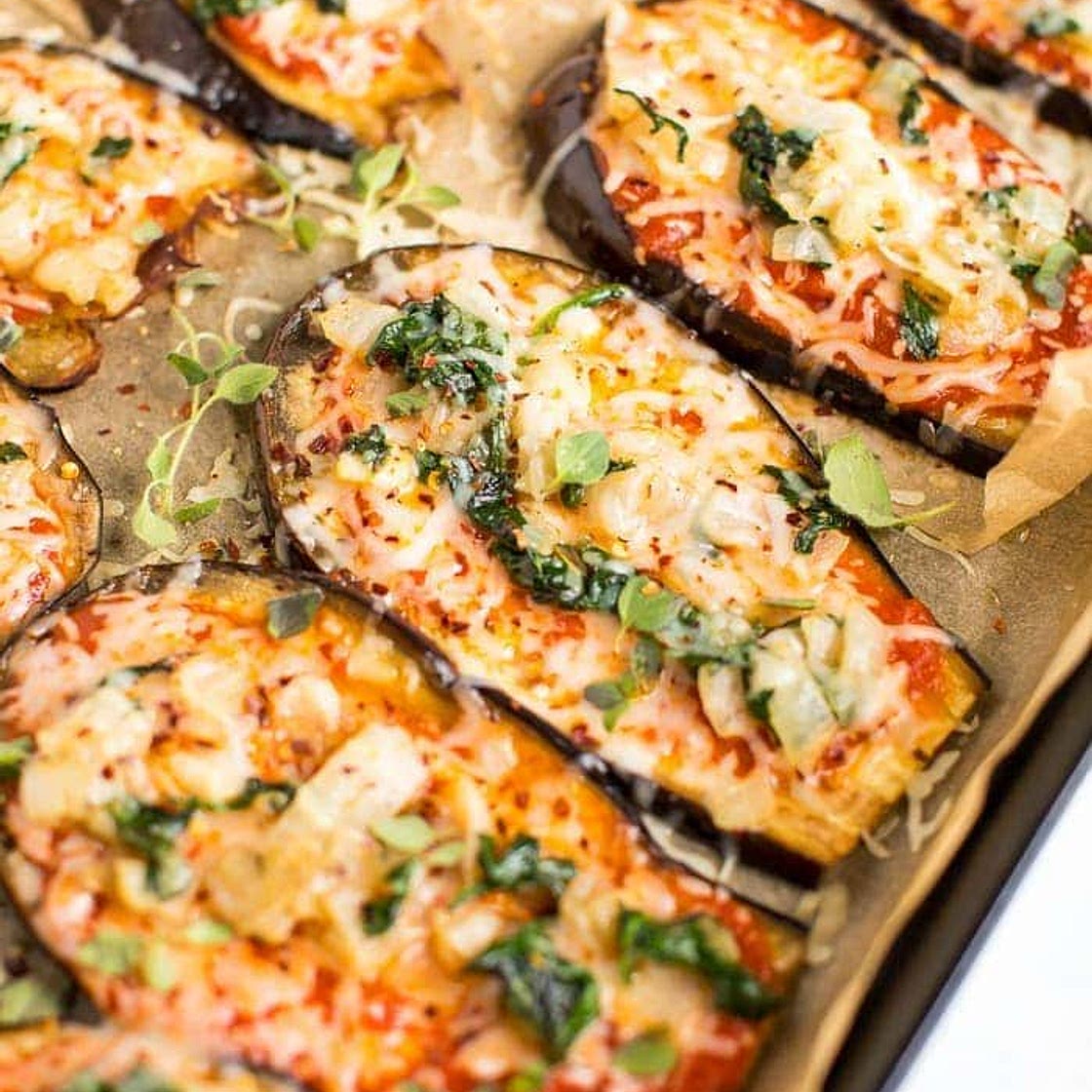 Low Carb Eggplant Pizza