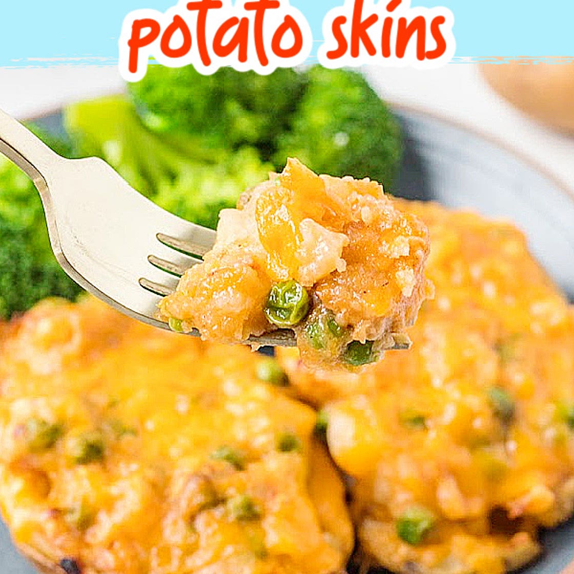 CHEESY BBQ CHICKEN POTATO SKINS
