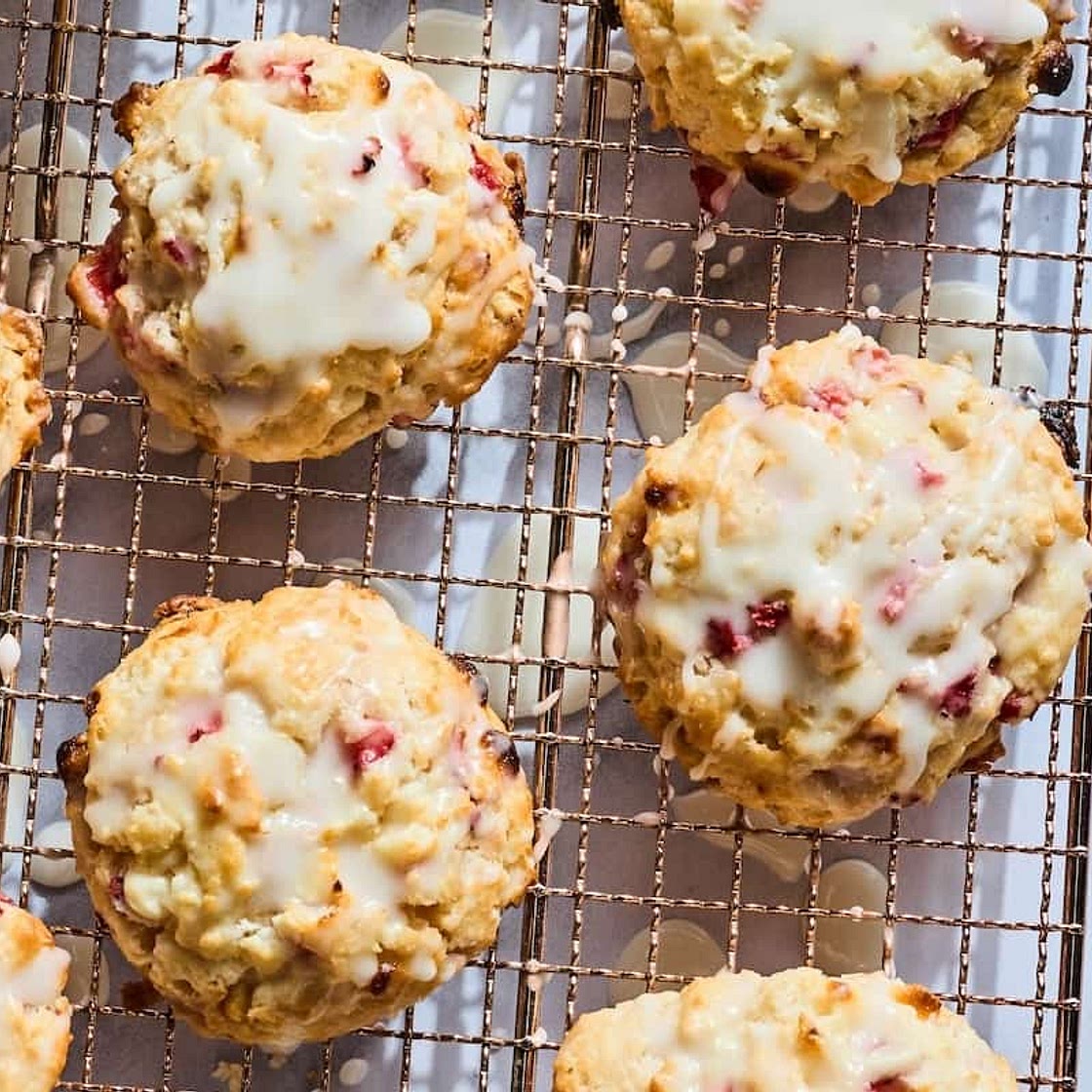 Strawberry White Chocolate Scones