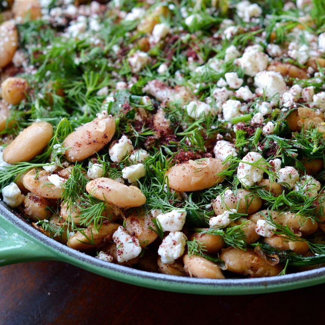 Warm Butter Beans with Arugula