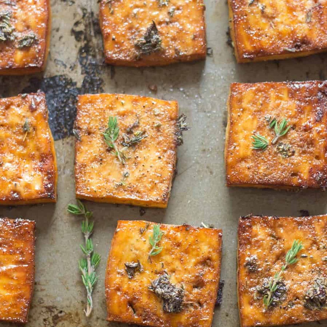 Savory Lemon & Herb Baked Tofu
