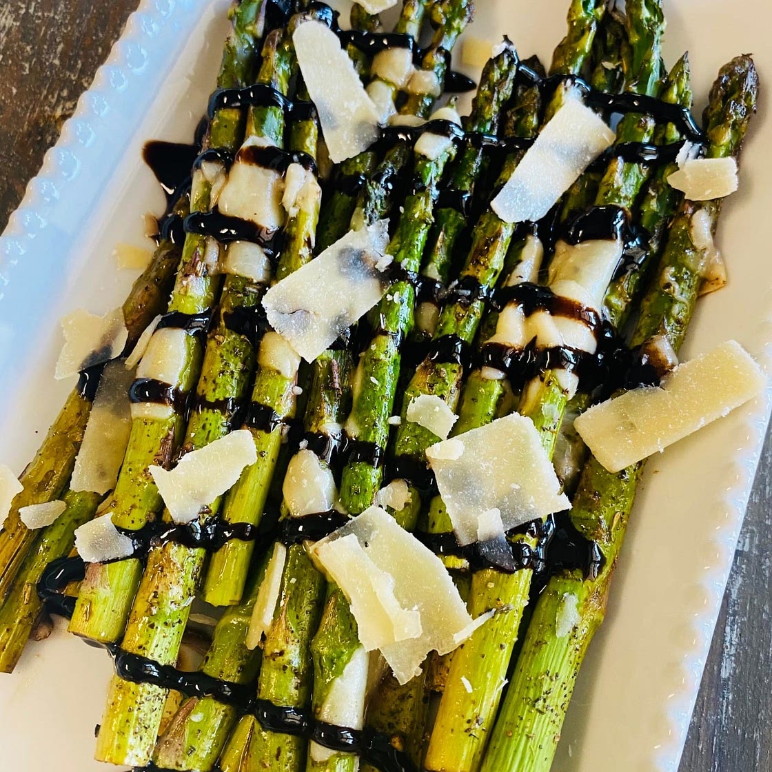 Roasted Balsamic Parmesan Asparagus