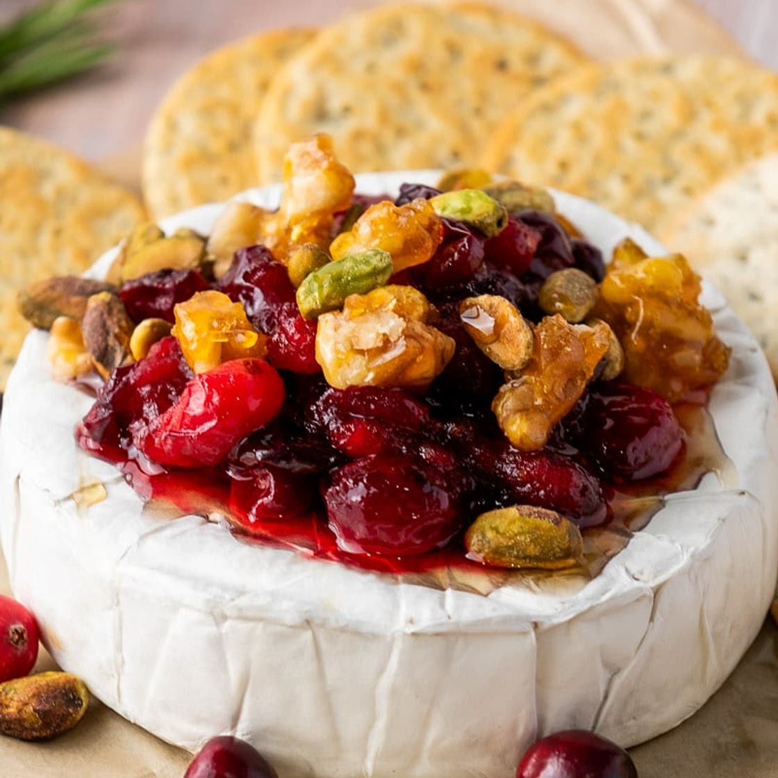 Baked Brie With Cranberries