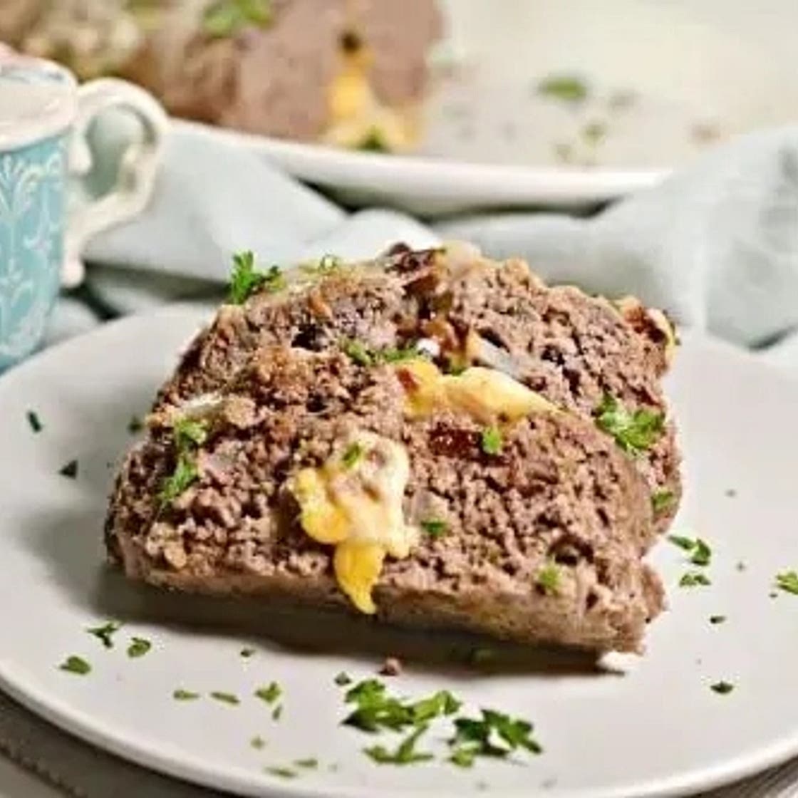 Best Ever Keto BBQ Cheese Stuffed Meatloaf