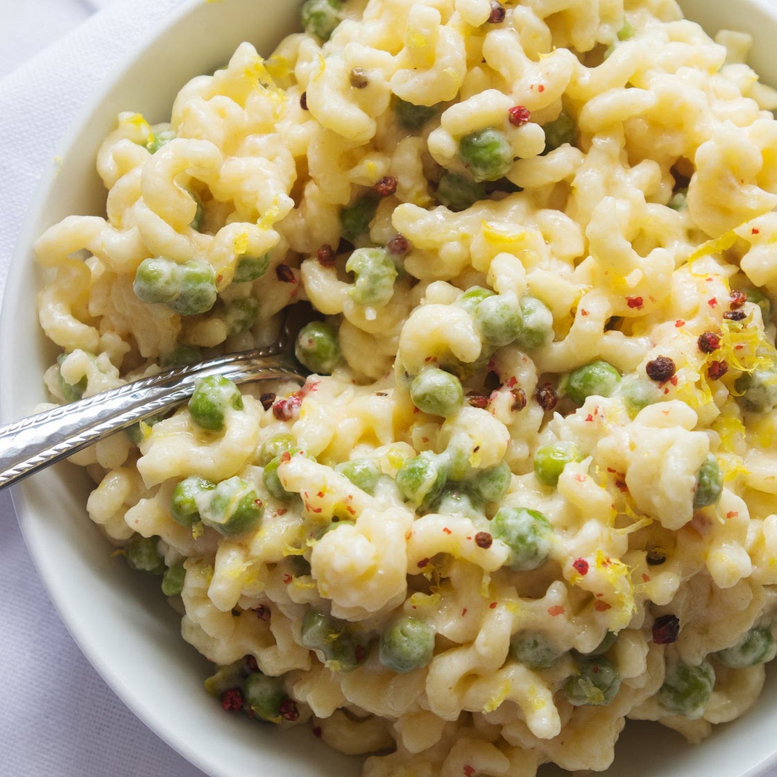 Lemon and Pea Alfredo
