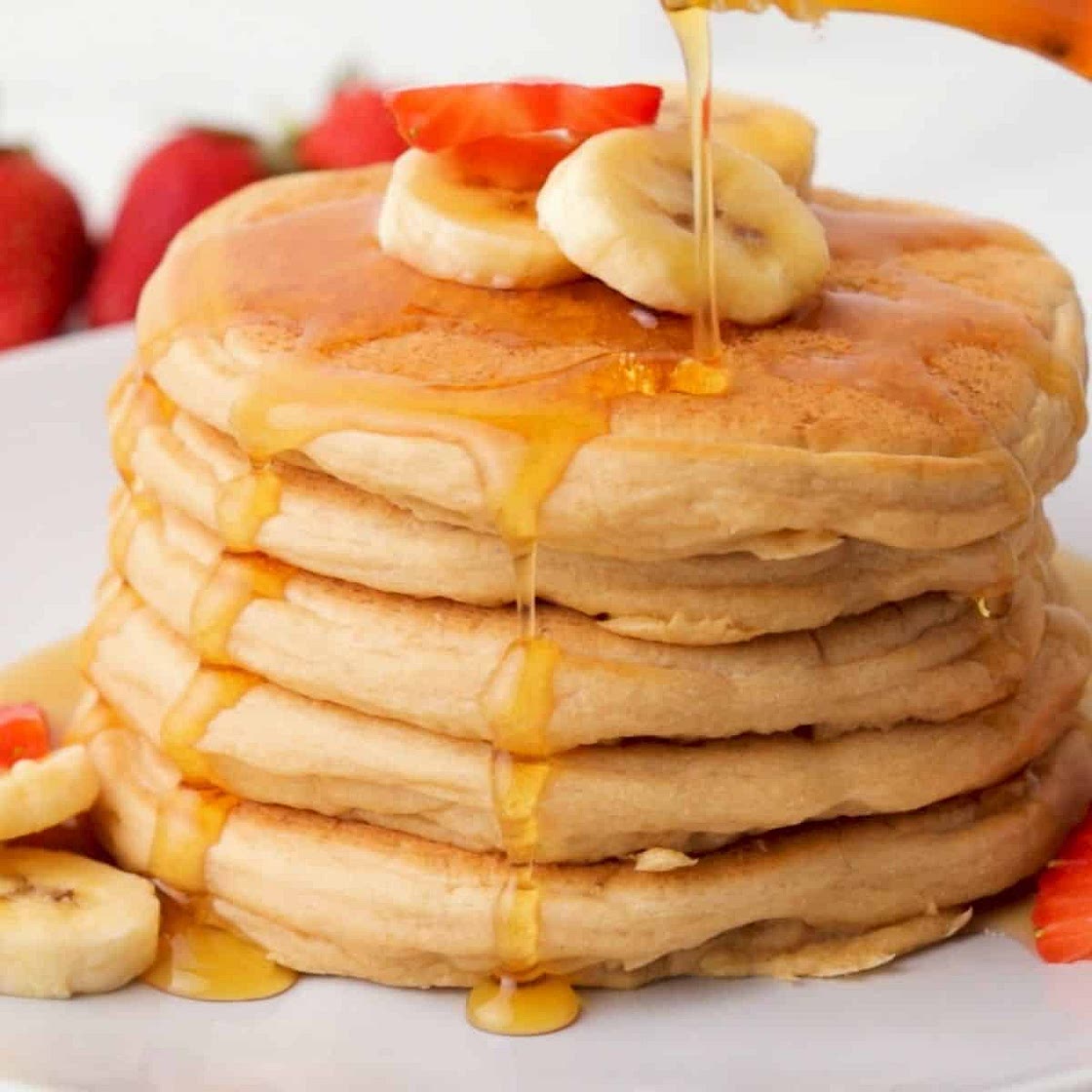 The Easiest Fluffiest Vegan Pancakes Ever