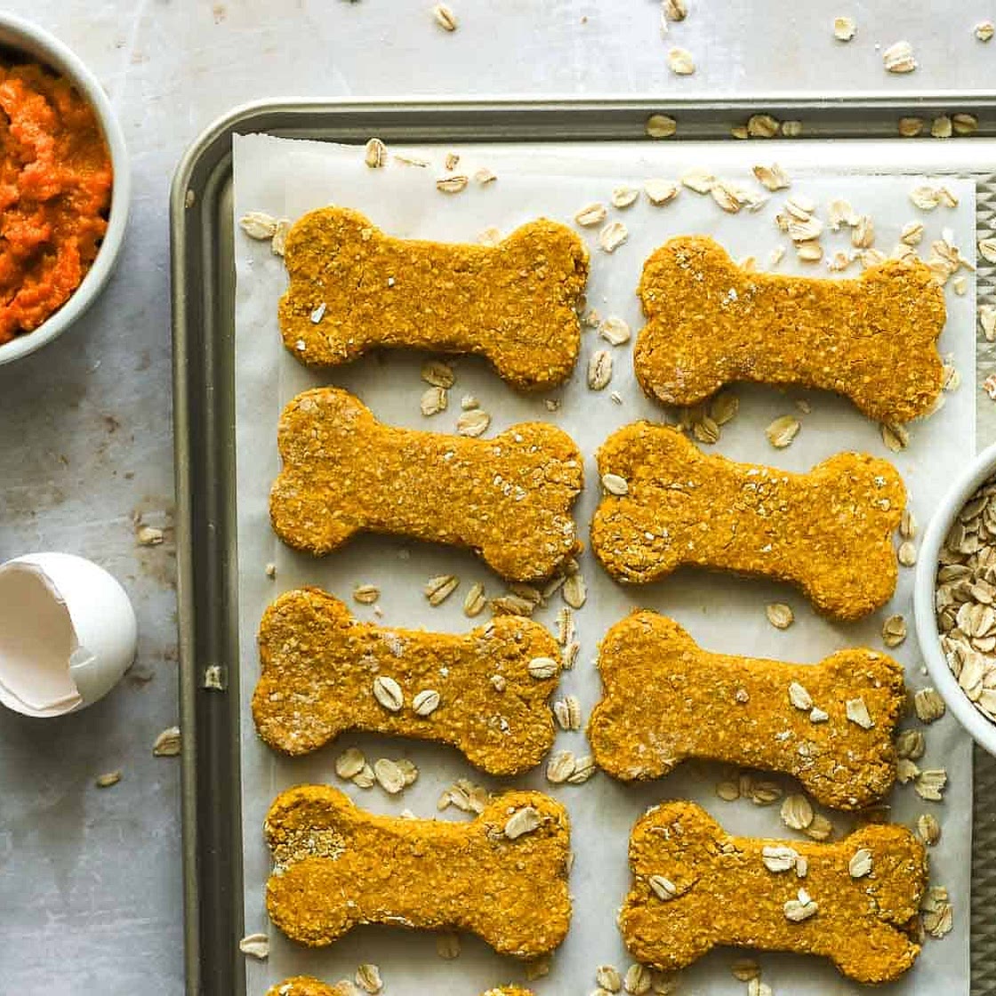 3-Ingredient Pumpkin Oat Dog Treats