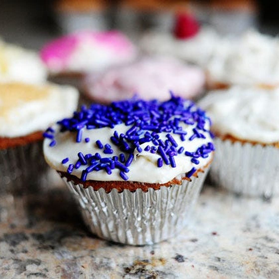 Vanilla Cupcakes with Vanilla Cream Cheese Icing