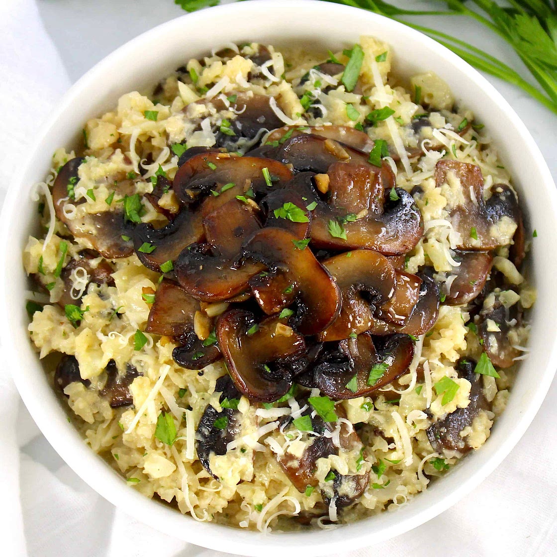 Cauliflower Mushroom Risotto