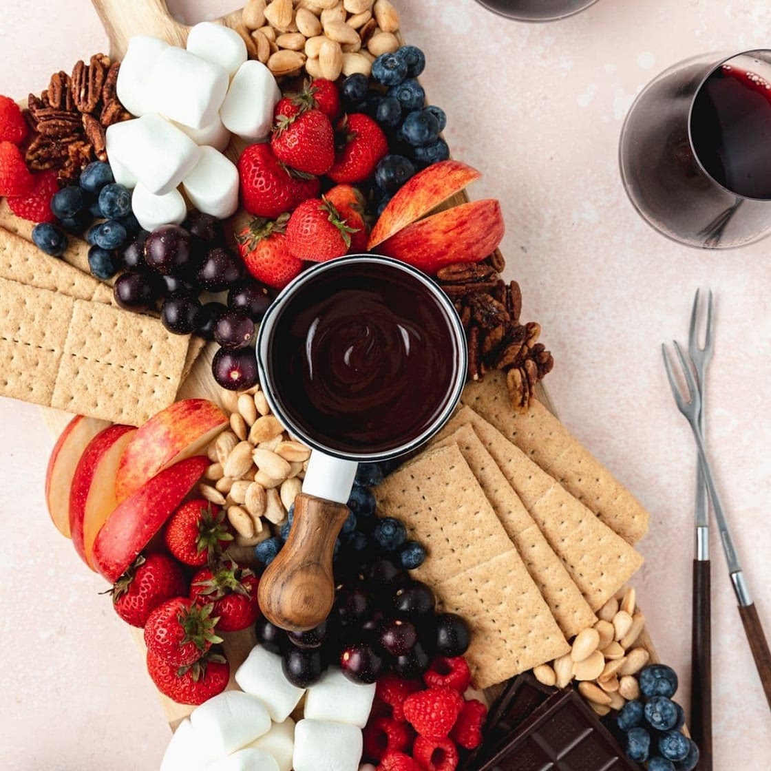 Dark Chocolate Fondue Board