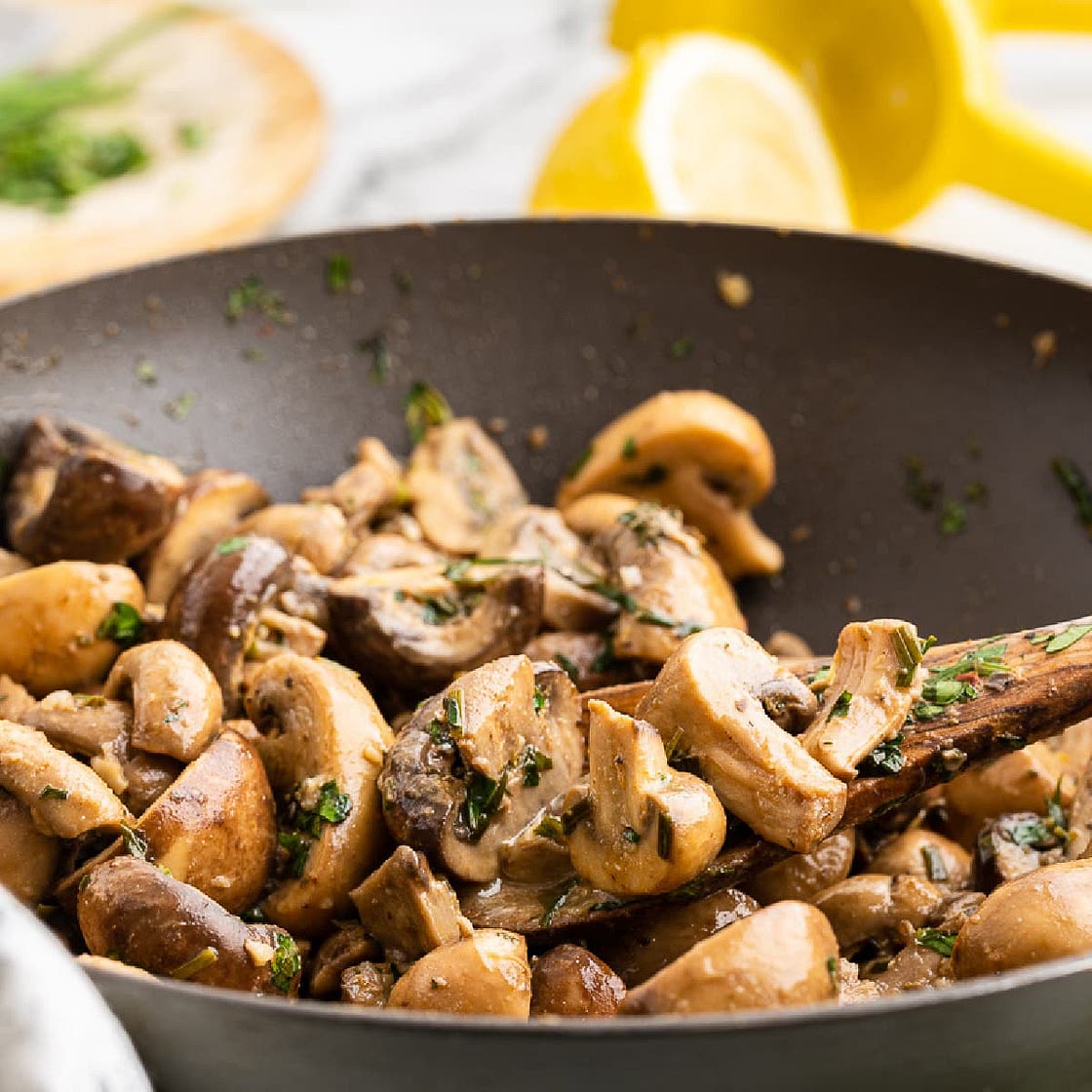 Garlic Herb Mushrooms (Cowboy Butter)