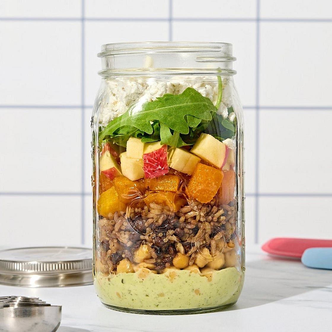 Butternut Squash Harvest Mason Jar Salad