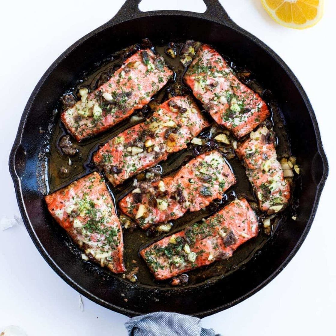 15-minute Salmon Recipe in Anchovy-Garlic Butter