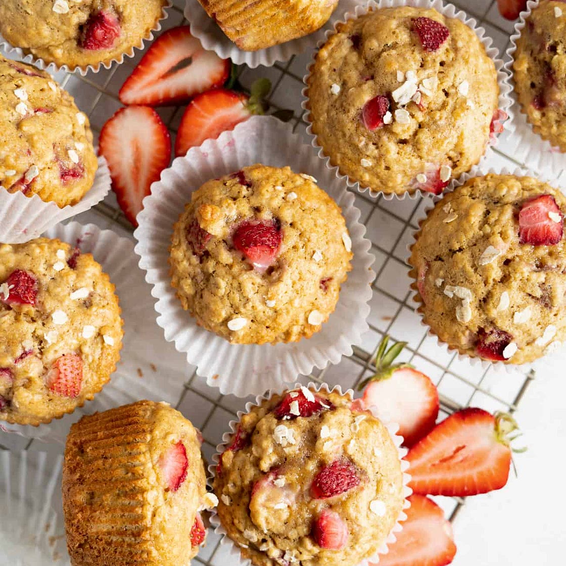 Healthy Strawberry Muffins