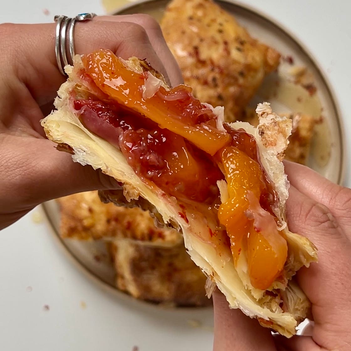 Hot Honey Fruit Pastries