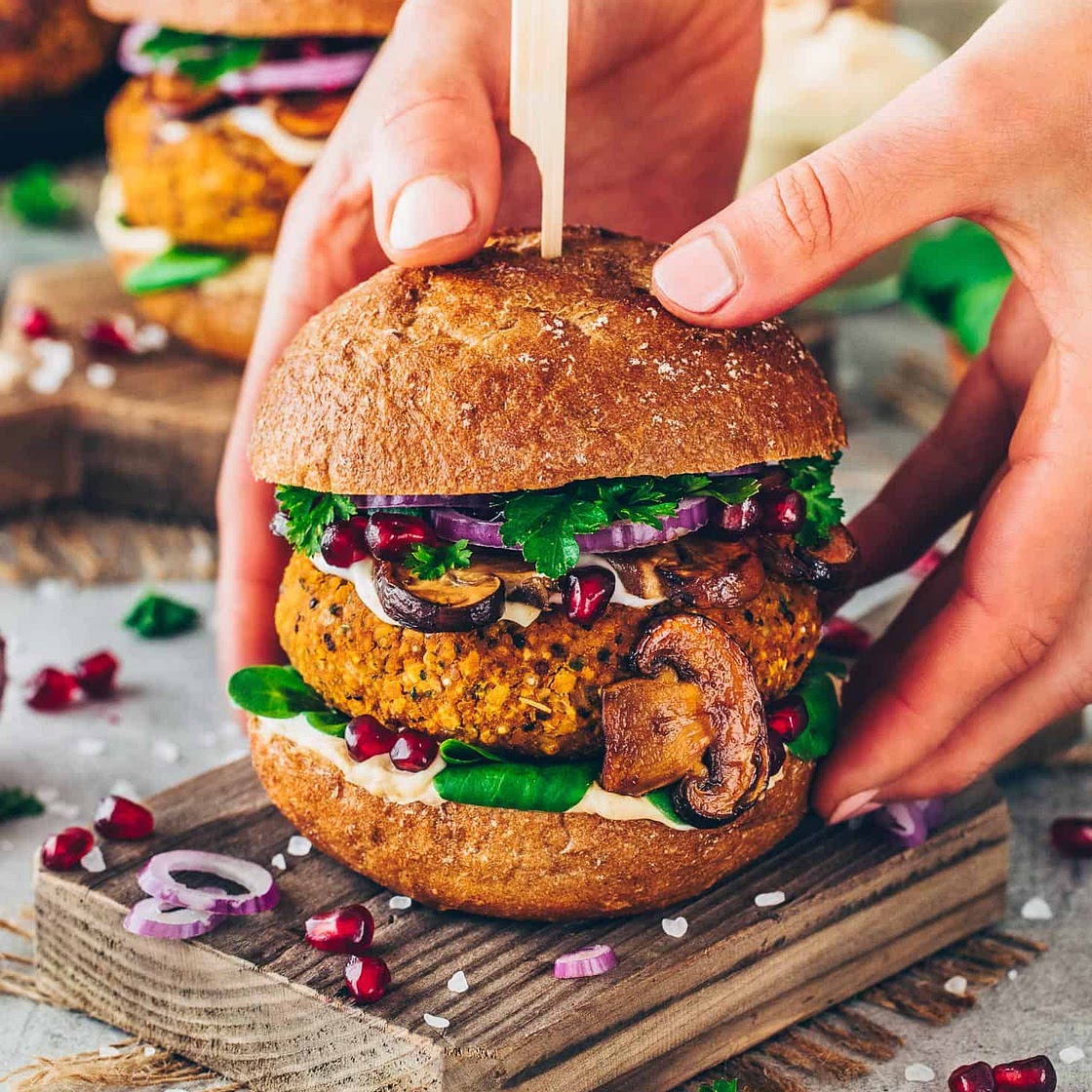 Veggie Burger mit Kürbis