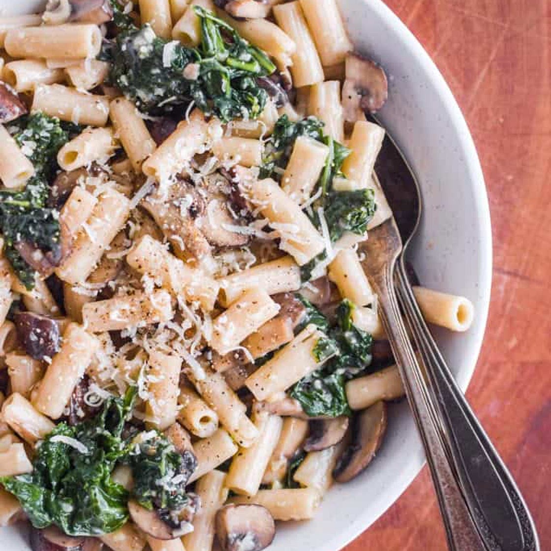 Mushroom Kale Pasta