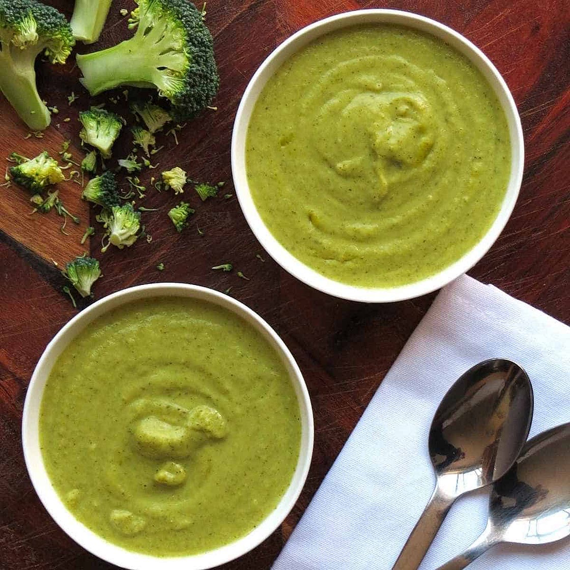 Curried Vegan Cream of Broccoli Soup