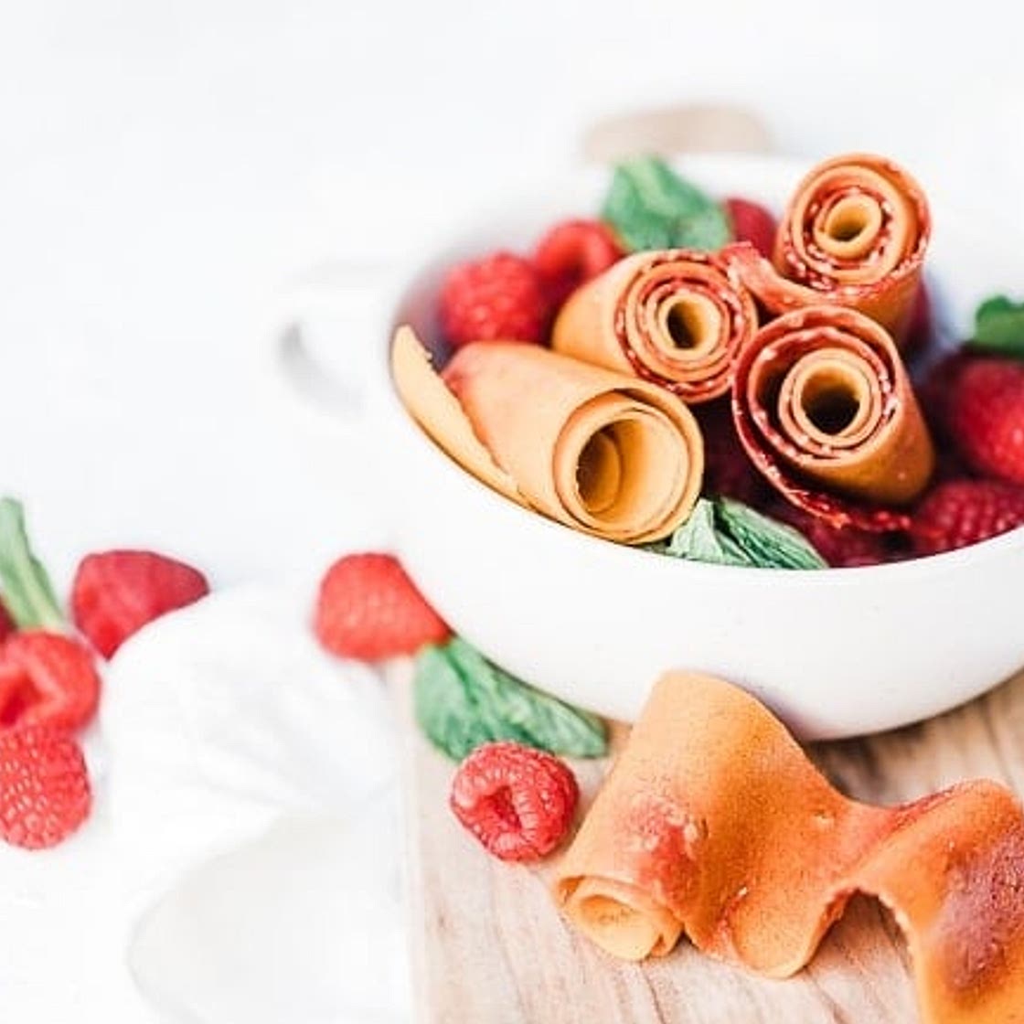 Homemade Peach Raspberry Fruit Leather