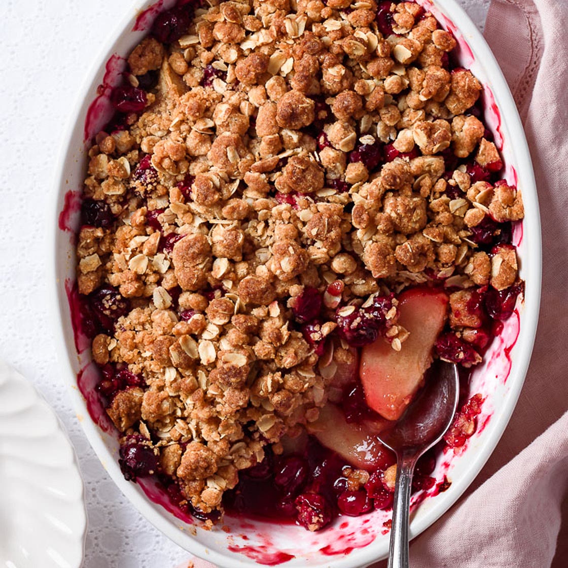 Apple Cranberry Crumble