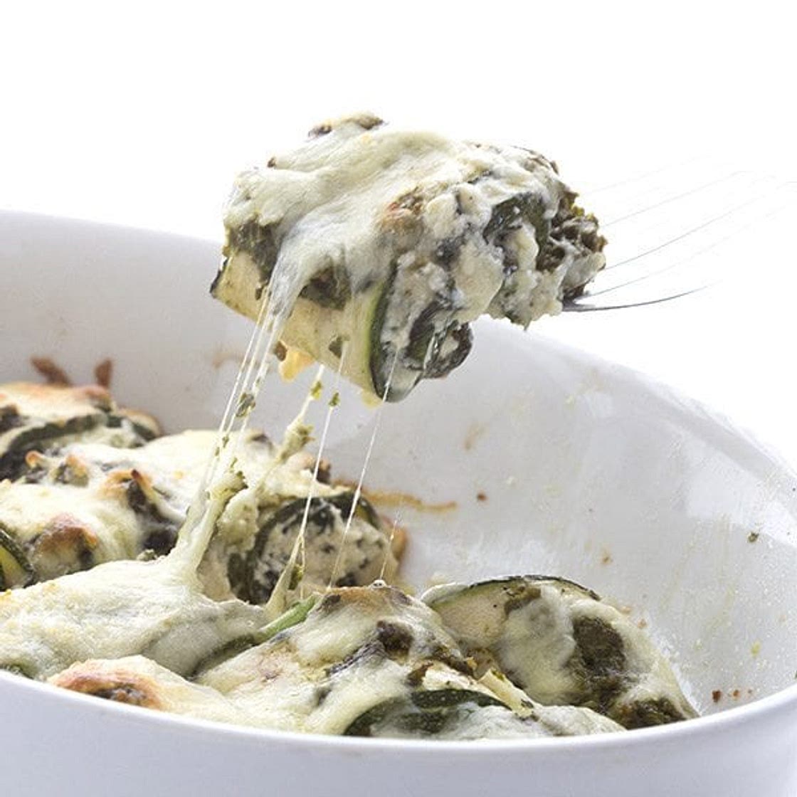 Pesto Zucchini Lasagna Rolls