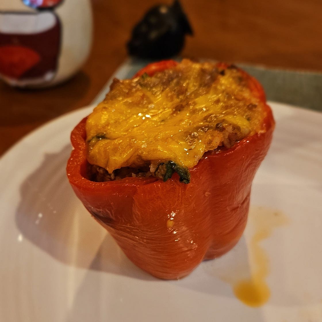 Stuffed Bell Peppers with Beef & Rice