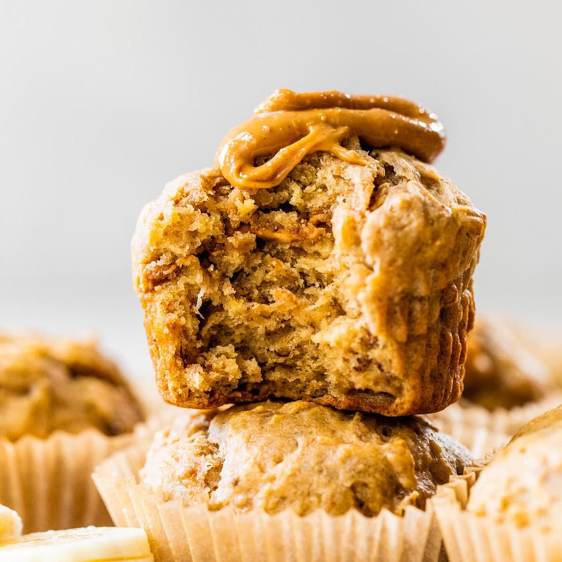 Peanut Butter Banana Muffins