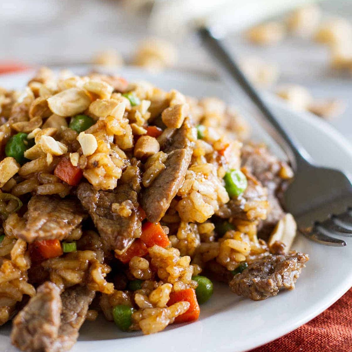 Asian Rice and Beef Stir Fry Recipe