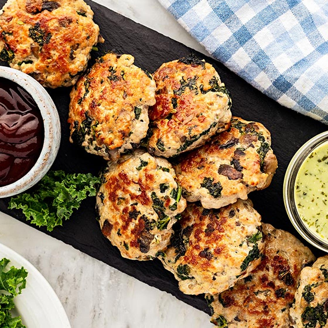 Kale & Mushroom Sausage Patties