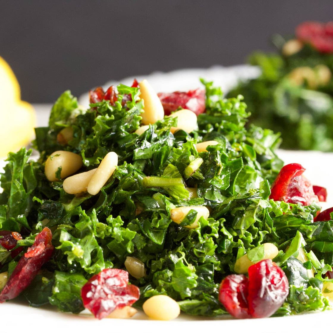 Kale Salad with Honey Lemon Vinaigrette