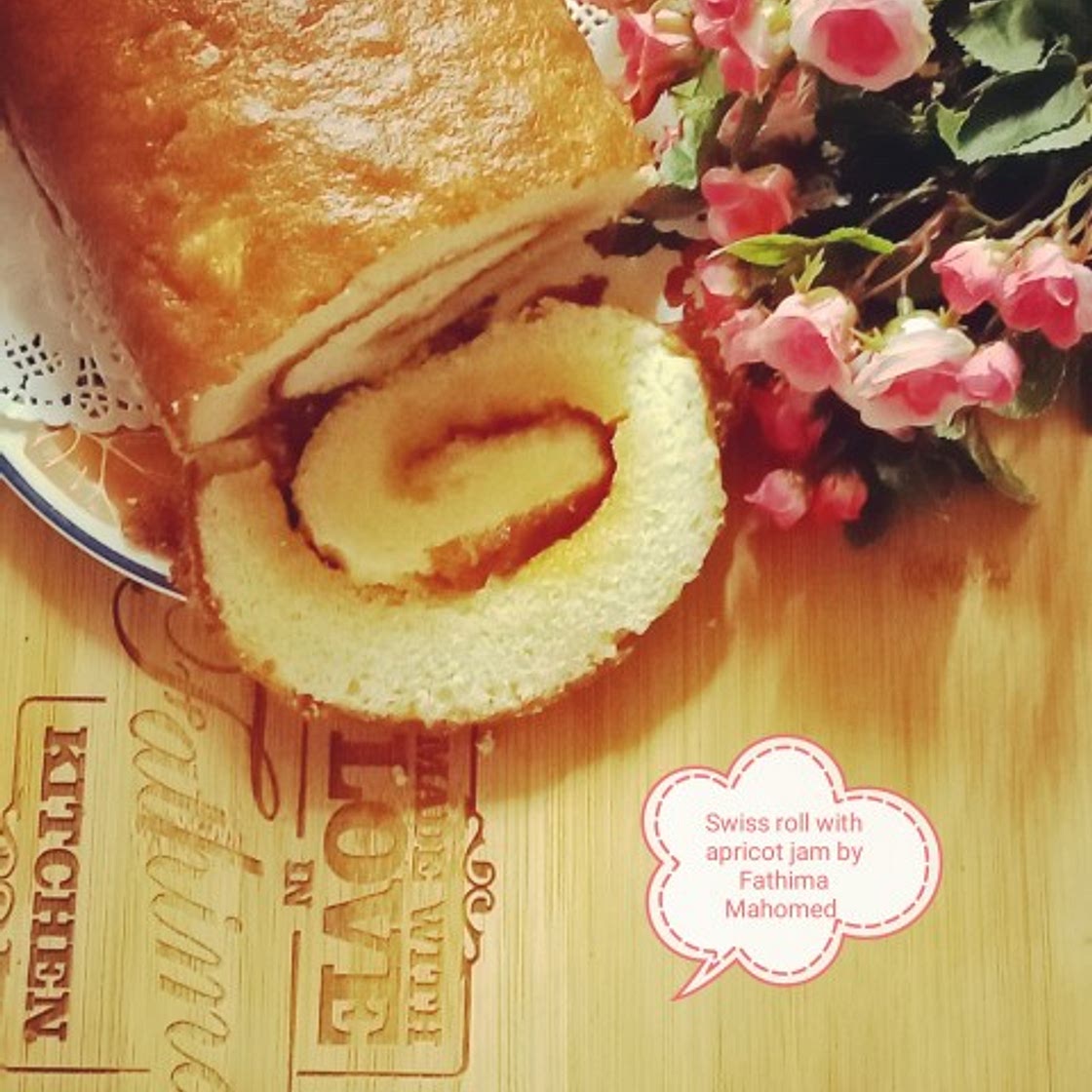 Swiss Roll Filled With Apricot Jam