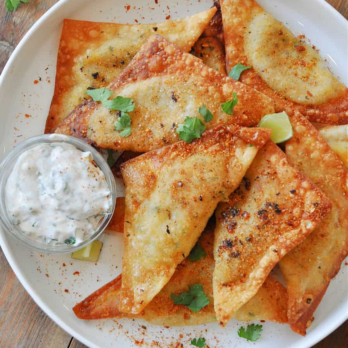 Vegan Street Corn Wontons