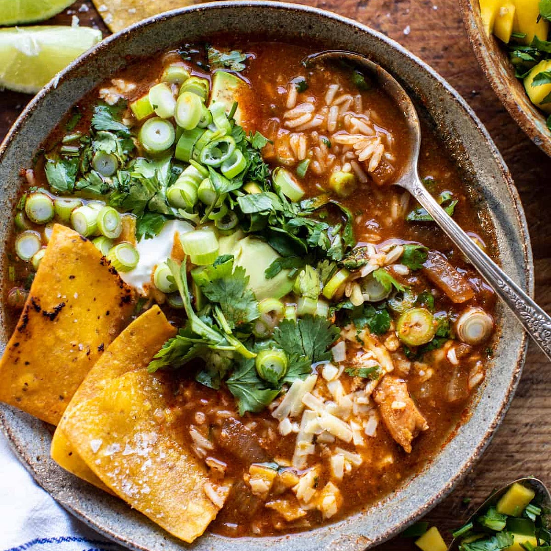 Crockpot Spicy Chicken Tortilla Soup