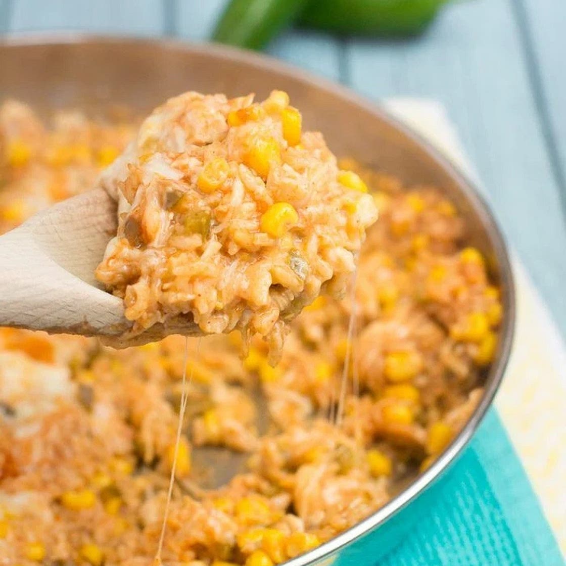 Canned Chicken Enchilada Skillet Casserole