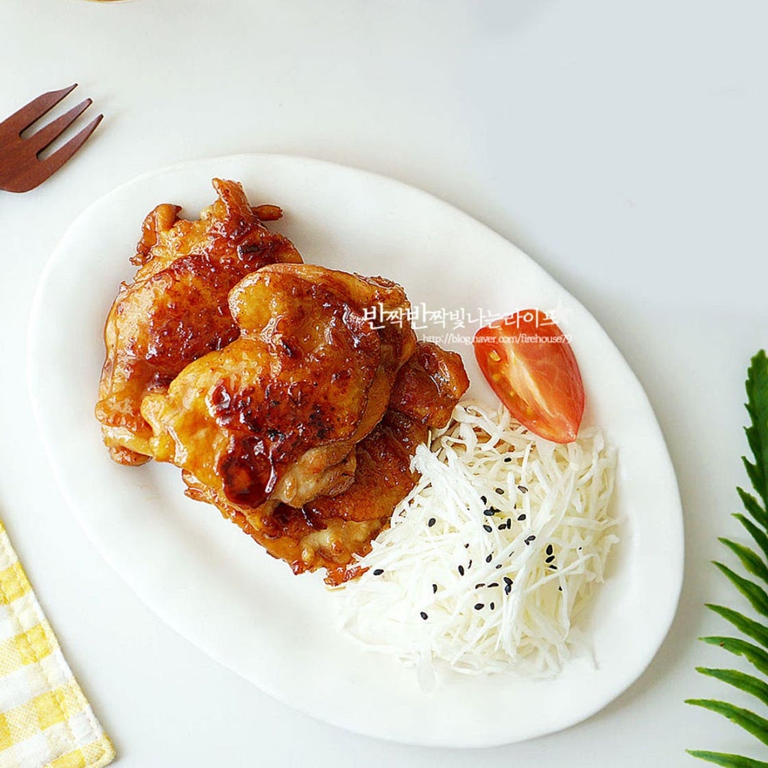 닭다리살구이 닭다리살 스테이크 치킨 데리야끼 소스 만들기