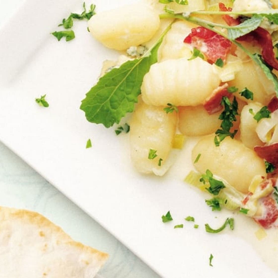 Gnocchi with Bacon and Leeks