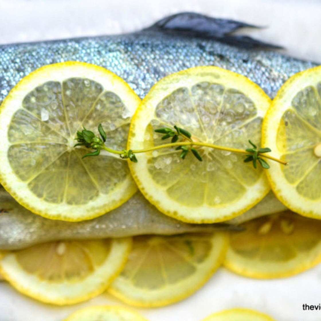 Whole Baked Trout with Herb Salsa