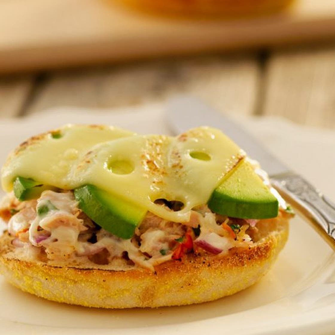 Tuna and avocado melt