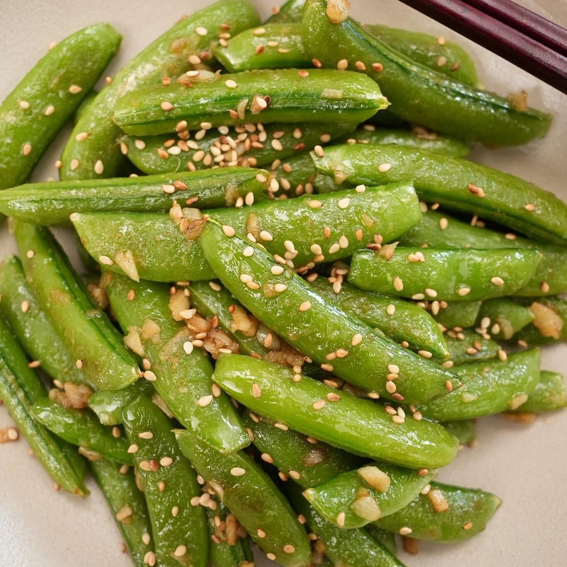 Sesame Garlic Snap Peas