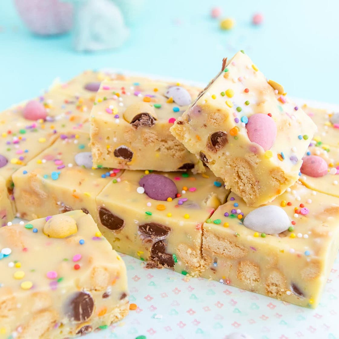 Mini Egg Fudge Slice